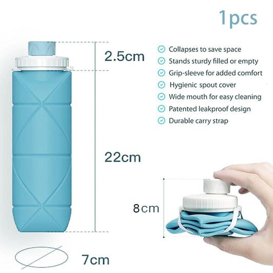 AeroFlex™ Foldable Silicone Water Bottle (600ml)