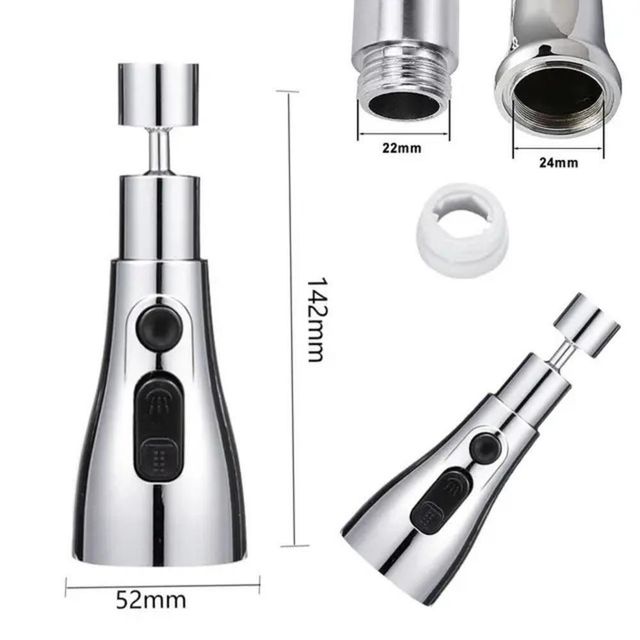 3-Mode 360° Rotating Kitchen Faucet Extender