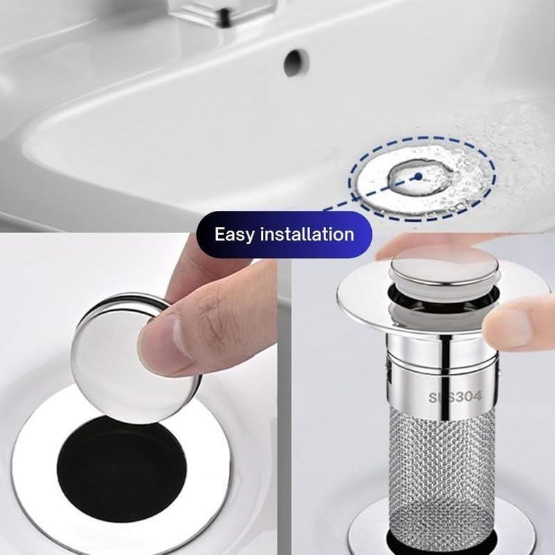 Universal Stainless Steel Pop-Up Drain Filter