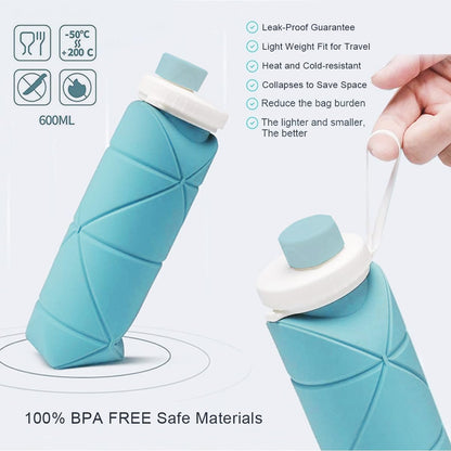 AeroFlex™ Foldable Silicone Water Bottle (600ml)