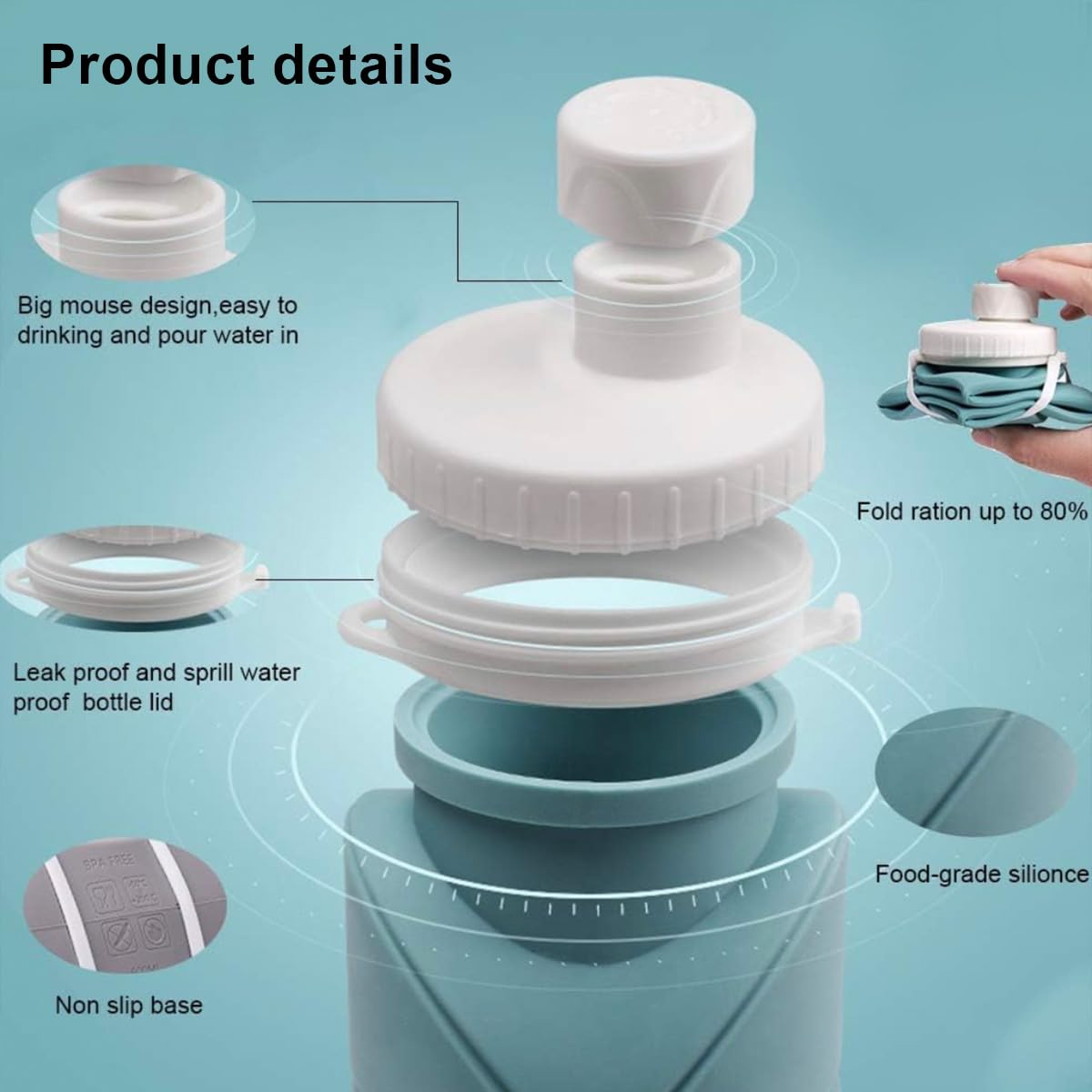 AeroFlex™ Foldable Silicone Water Bottle (600ml)