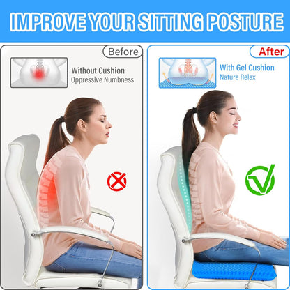 CloudSit™ Ergonomic Honeycomb Gel Cushion