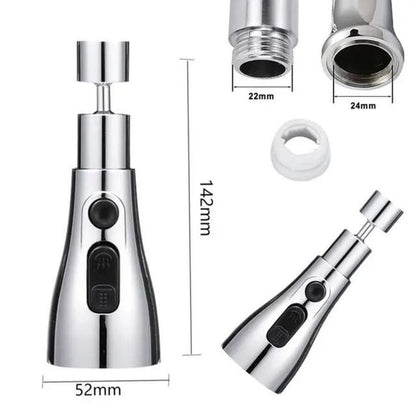 3-Mode 360° Rotating Kitchen Faucet Extender