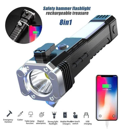 8-in-1 Tactical Survival Flashlight