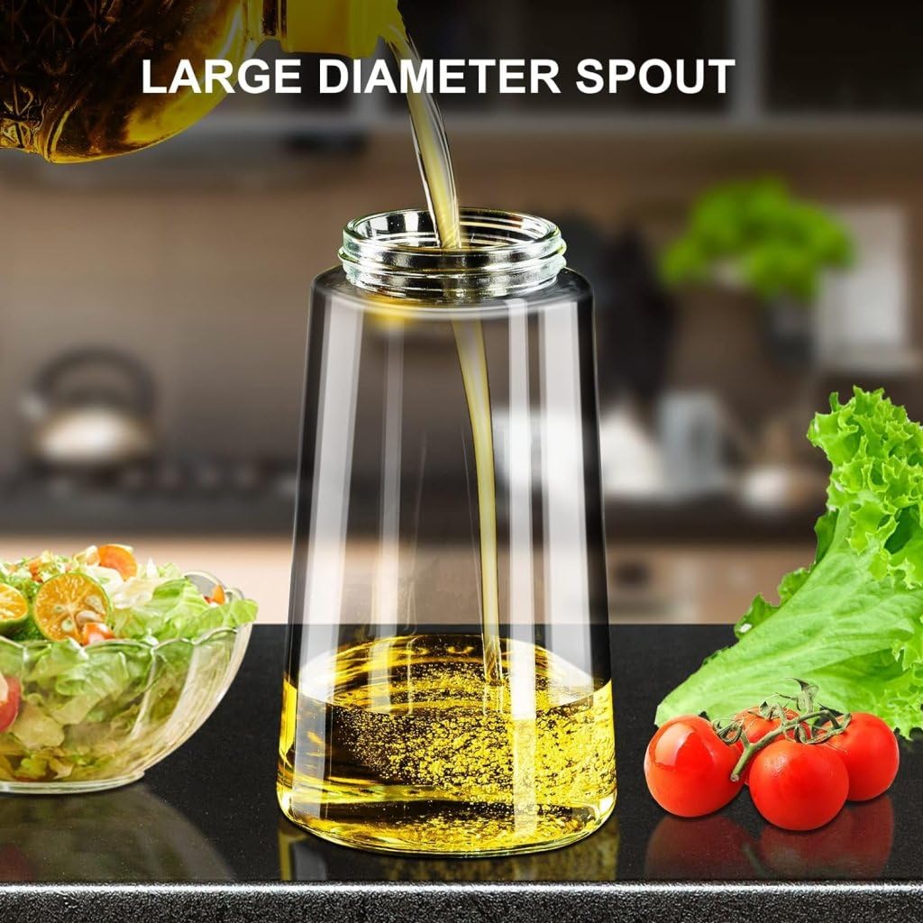 2-in-1 Glass Oil Dispenser & Leak-Proof Spray Bottle (500ml)